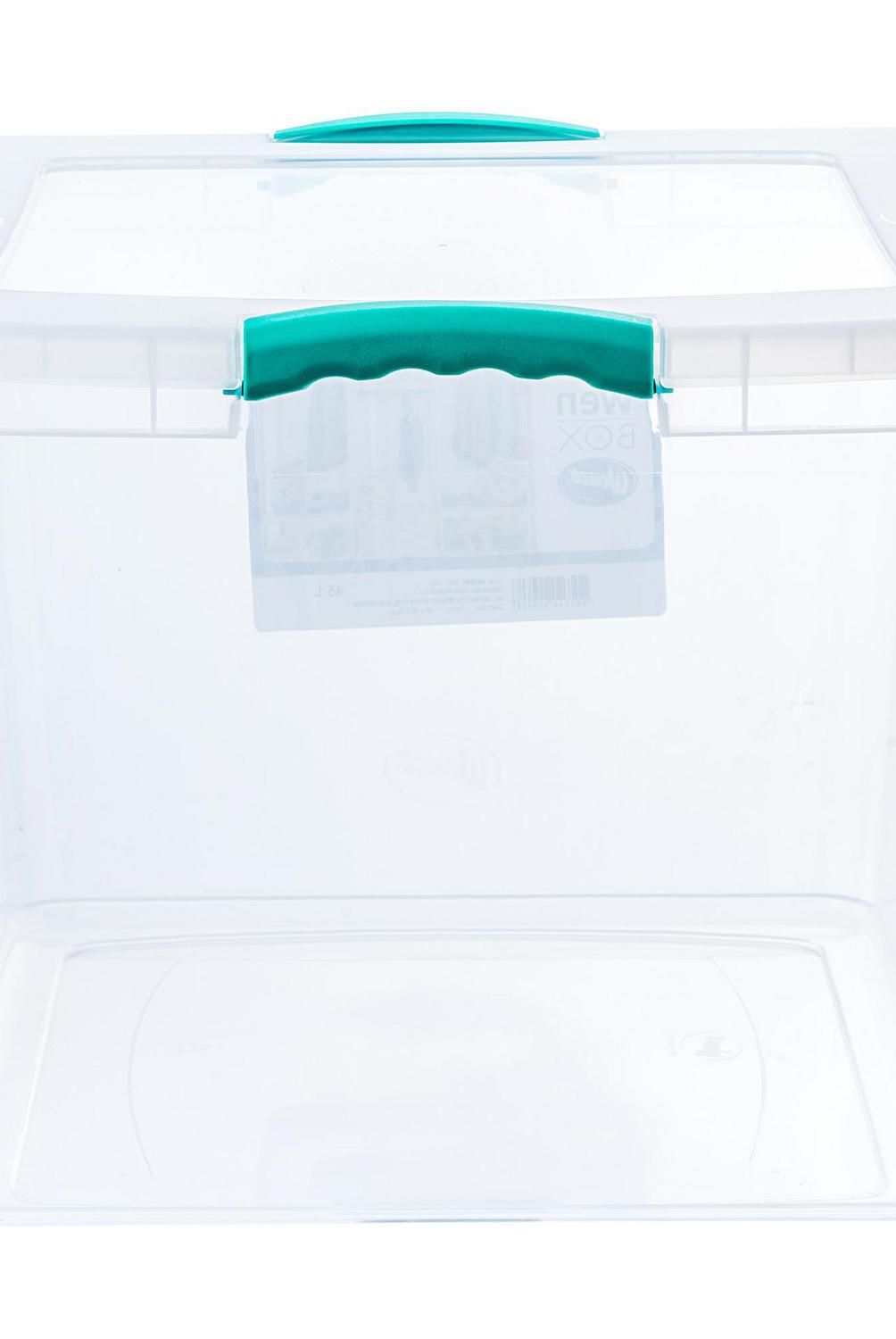 WENCO - Caja Organizadora 50x40x31 cm 45 l Transparente