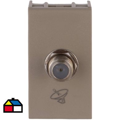 Toma coaxial para TV o radio FM beige