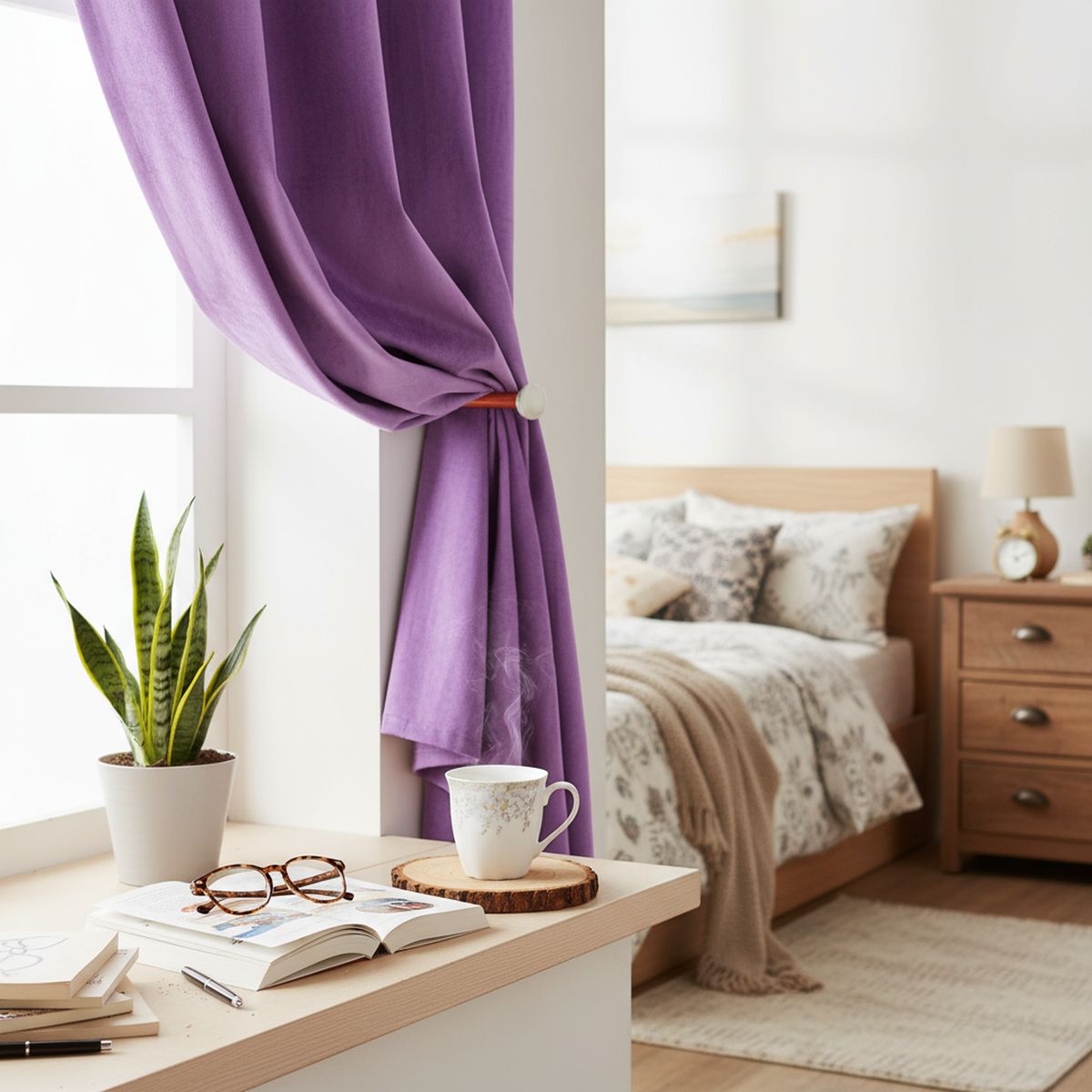 JUST HOME COLLECTION - Cortina Tela 140x220 cm Morado