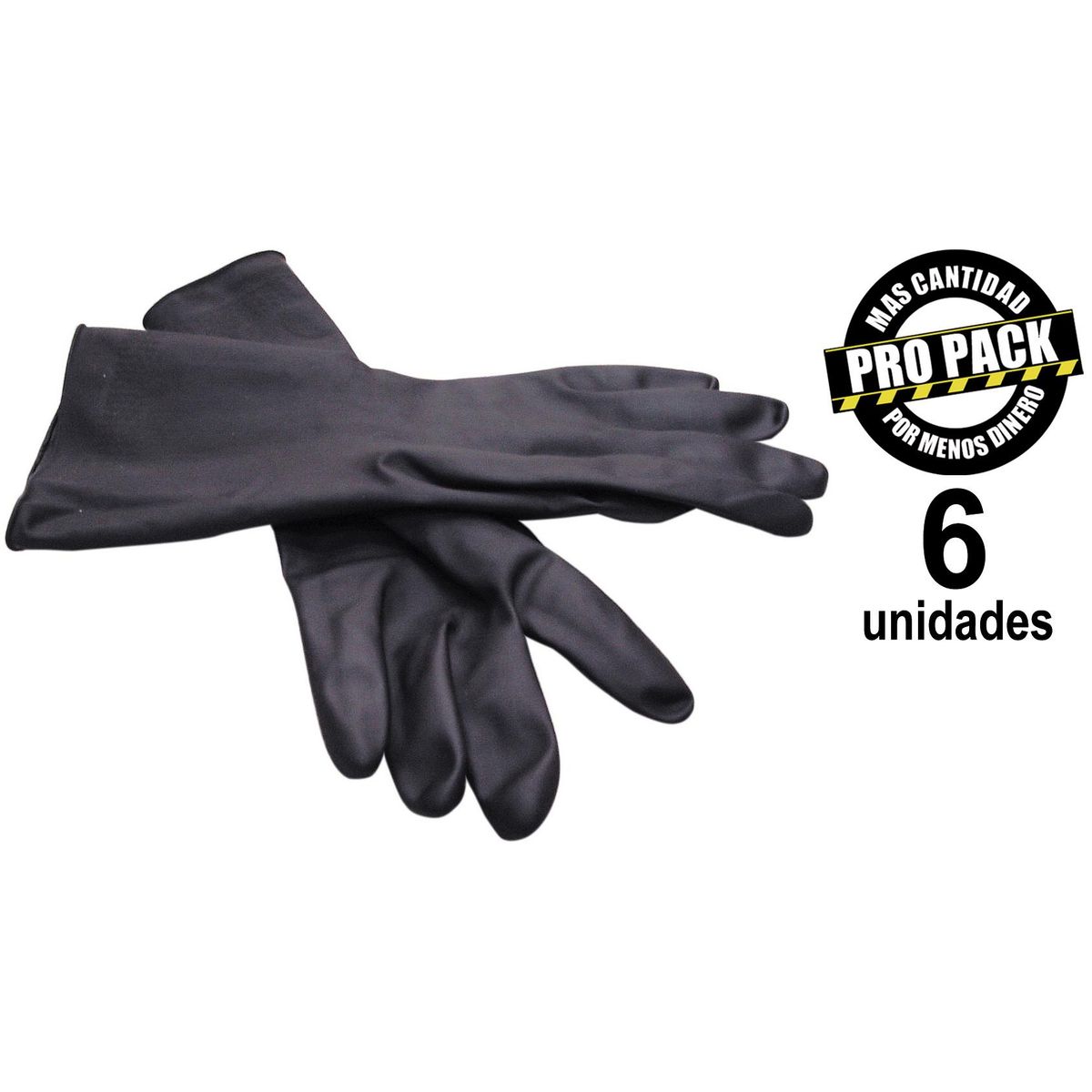 KARSON - Guantes Albañil Pack 6 Pares de Guantes Albañil de LátexTalla única Negro