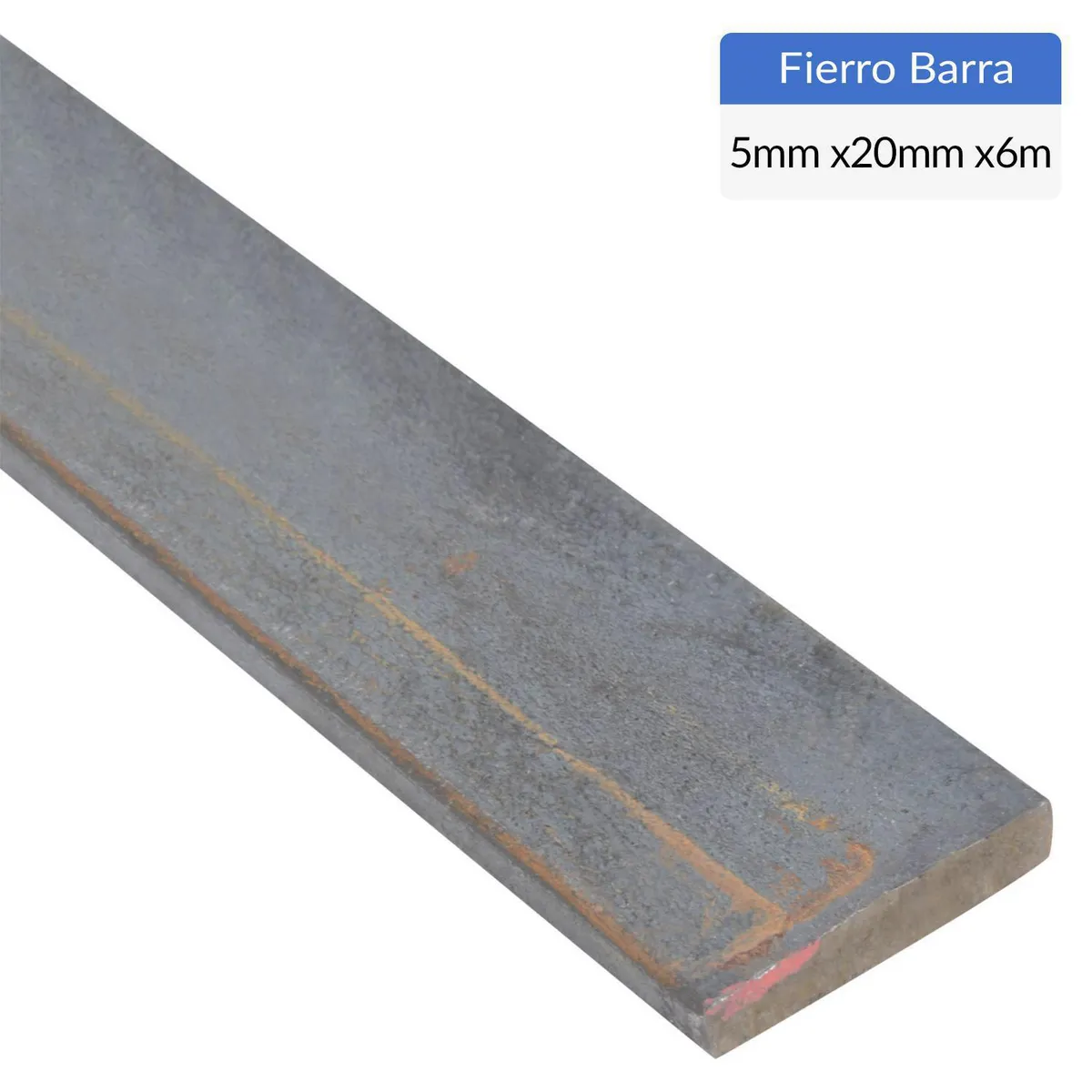 GENERICO - Fierro plano Acero 5x20 mm 6 m
