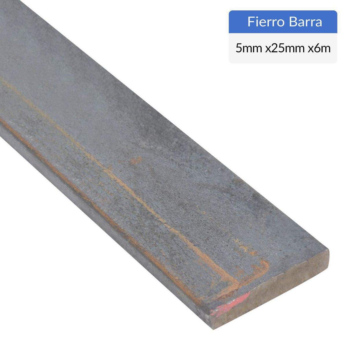 GENERICO - Fierro Barra Plana Laminada en Caliente Acero 5x25 mm 6 m