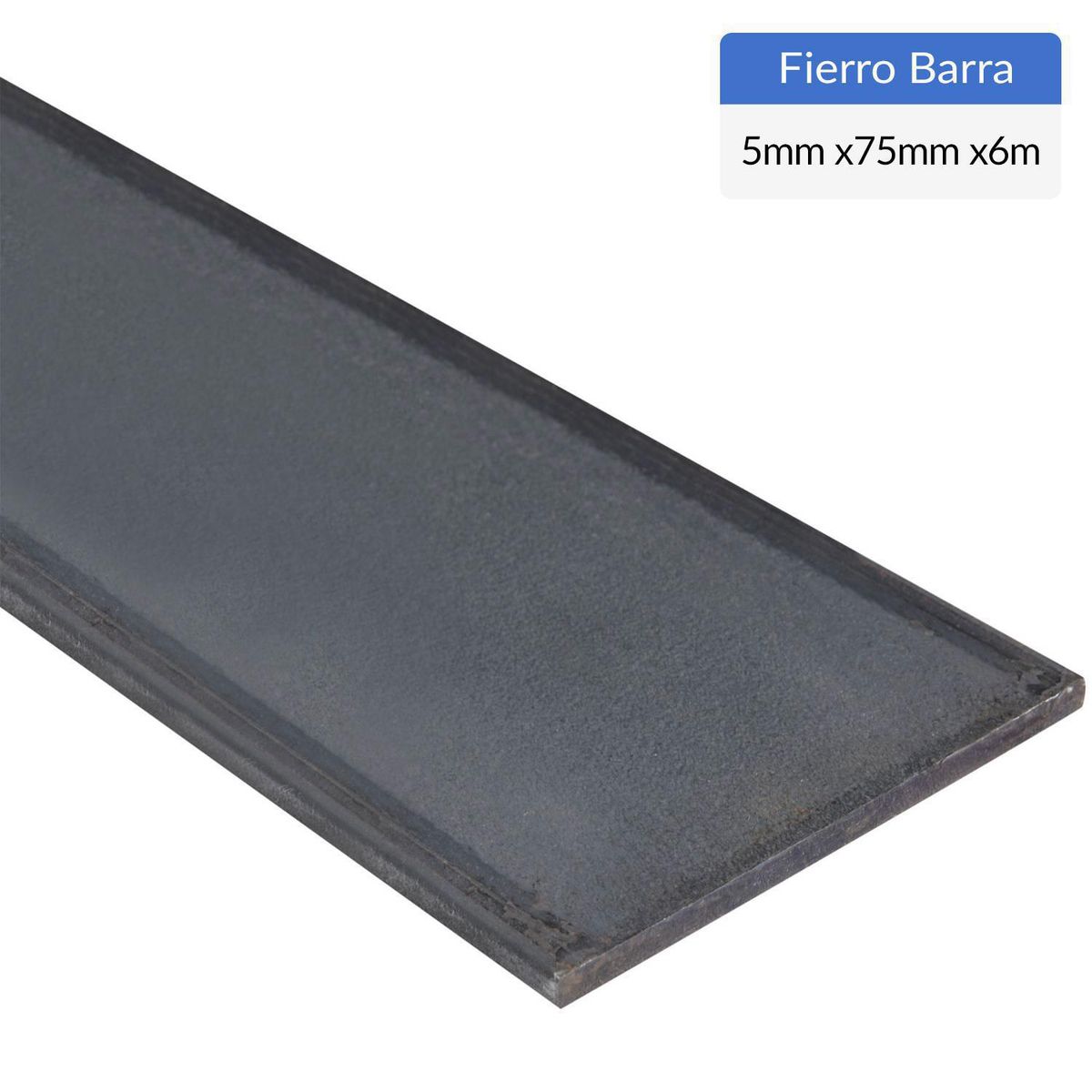 GENERICO - Fierro Barra Plana Laminada en Caliente Acero 5x75 mm 6 m