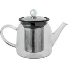 JUST HOME COLLECTION - Tetera con infusor vidrio 450 ml transparente