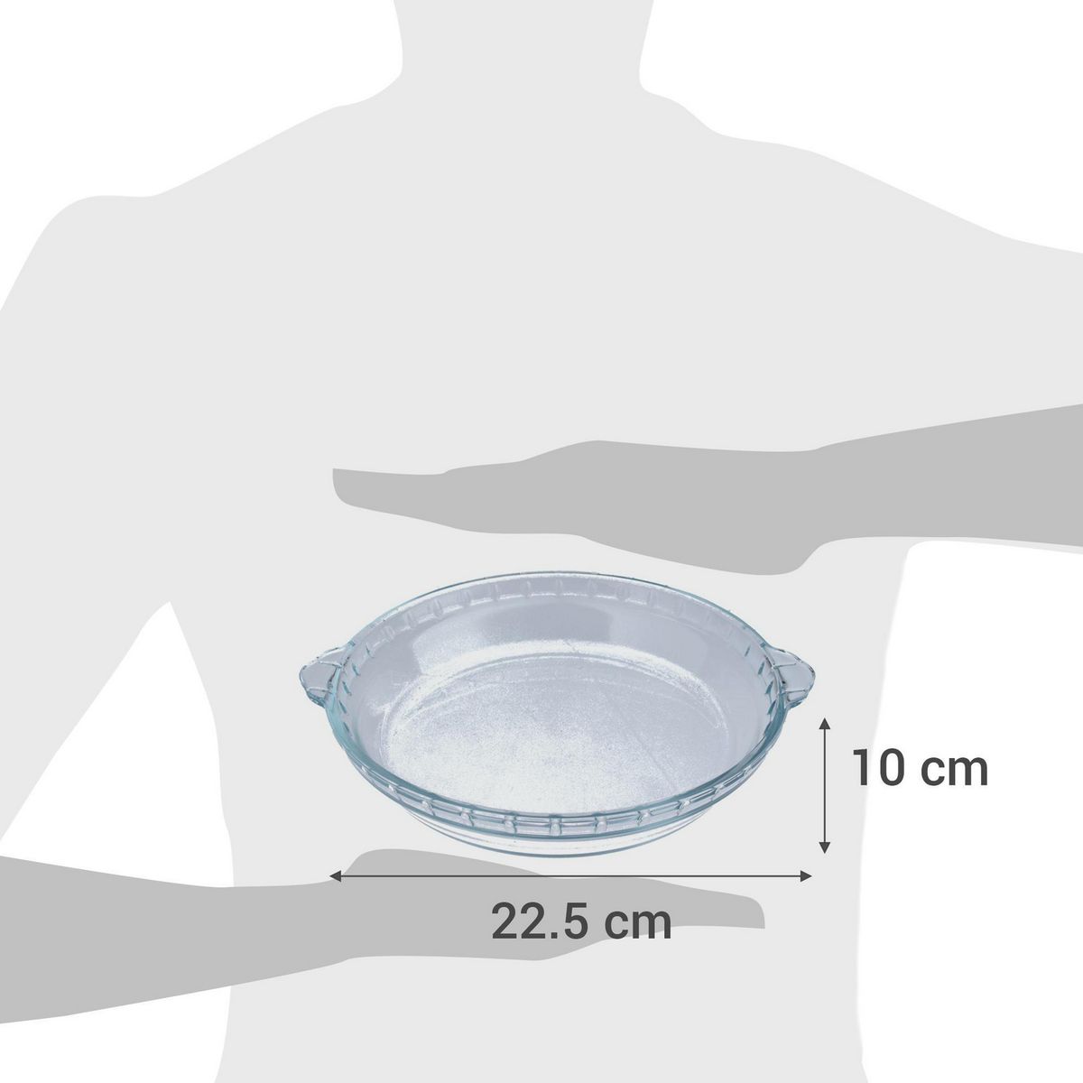 CASA BONITA - Asadera Redonda Casa Bonita Templado 1.25 Litros 22.5 Cm