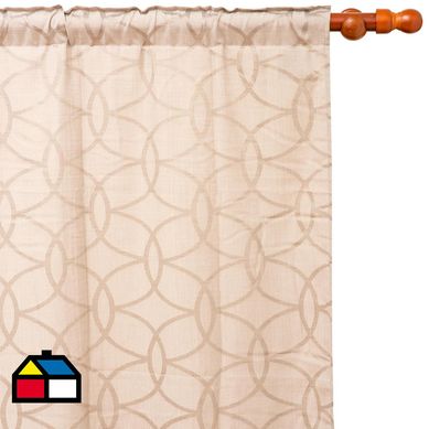 Cortina tela 140x250cm Jacquard taupe
