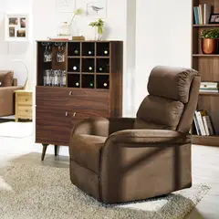 JUST HOME COLLECTION - Sillón Reclinable 1 cuerpo Portofino 84x103x92 cm Chocolate