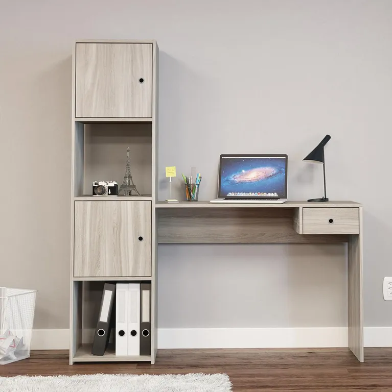 VEKKAHOME Escritorio Cali 140x155x35 cm Blanco