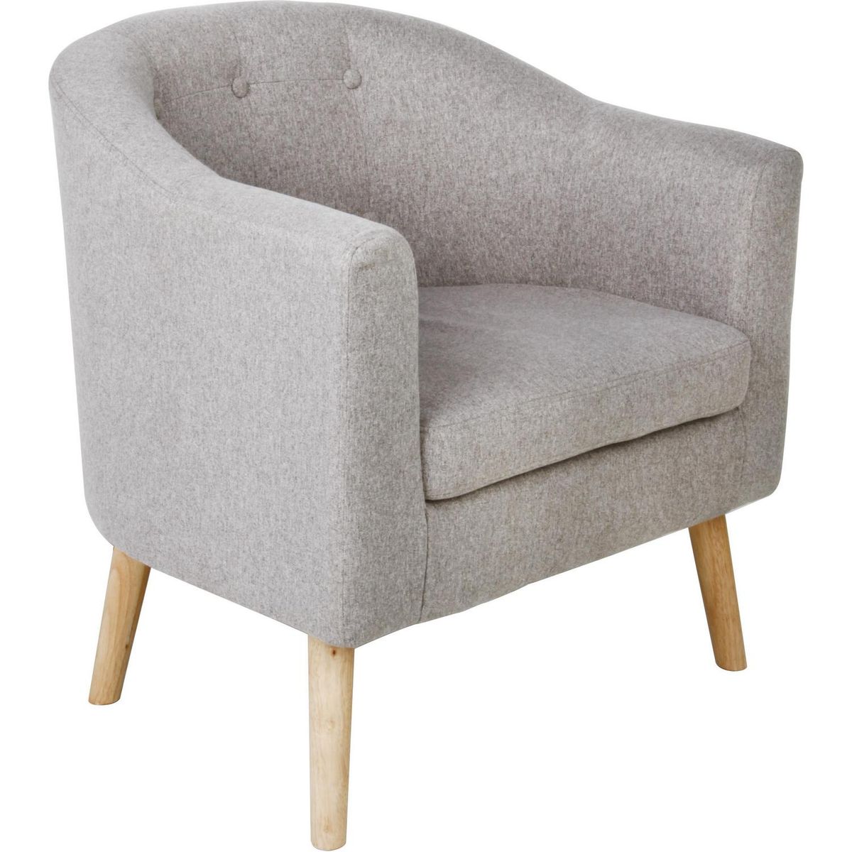 JUST HOME COLLECTION - Poltrona 1 cuerpo Lucia 70x75x65 cm Gris