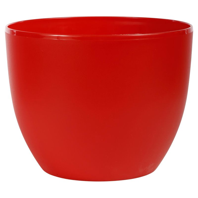 JUST HOME COLLECTION - Macetero de plástico 30 cm plata