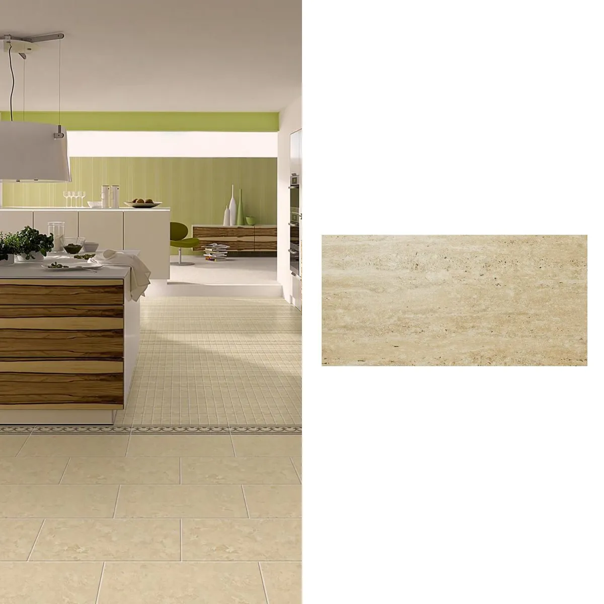 Porcelanato 30x60 cm Travertino Beige 1.44 m2, marca KLIPEN - Foto Principal
