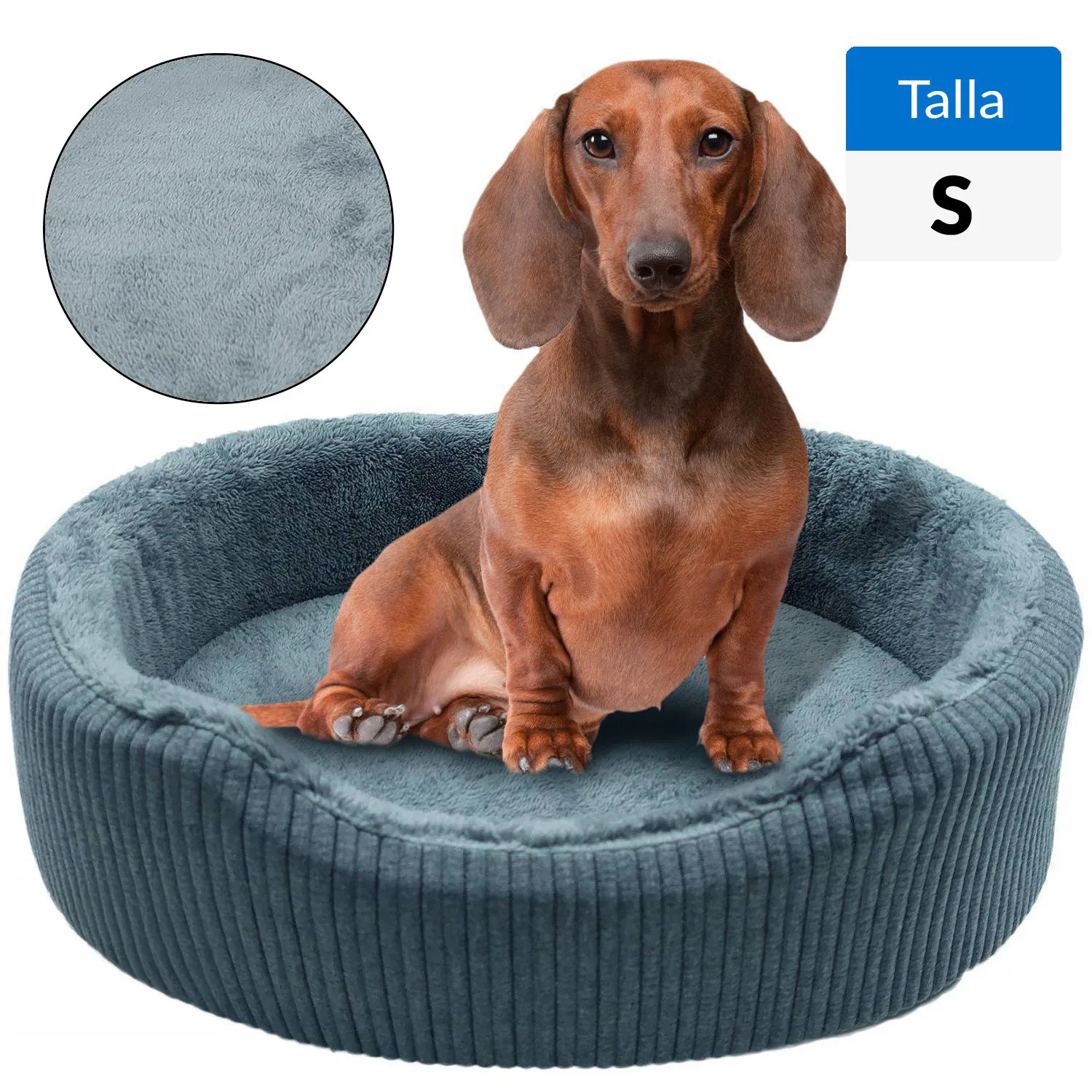 Cama Mascota Talla S con Cojín para Perro 20x47x60 cm Blanco/Negro