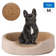 PETIZOOS - Cama Mascota para Perro 20x57x72 cm Blanco/Café