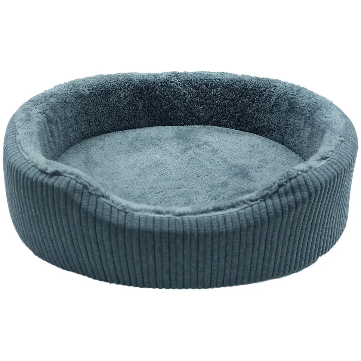 PETIZOOS - Cama Mascota Talla L con Cojín para Perro 20x68x84 cm Blanco/Negro