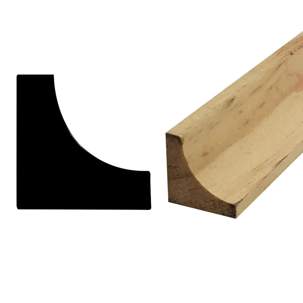 MULTIMARCA - Moldura 1/2 Caña Pino Finger Natural 20 mm 2x300 cm