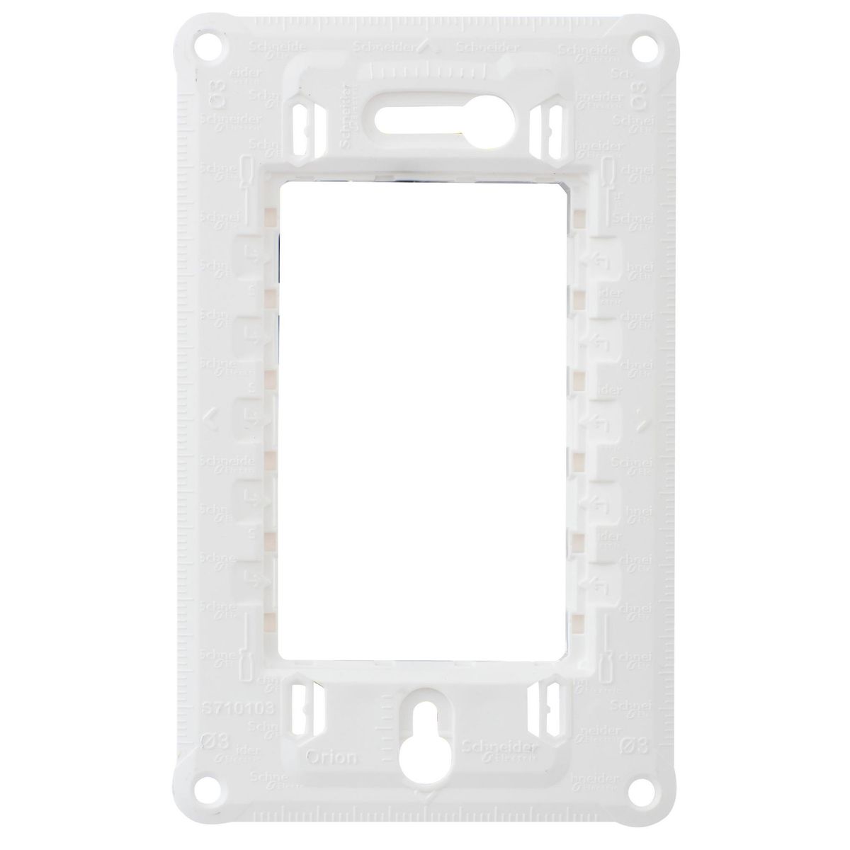 SCHNEIDER ELECTRIC - Placa modular 3 módulos con soporte - Blanco Orion