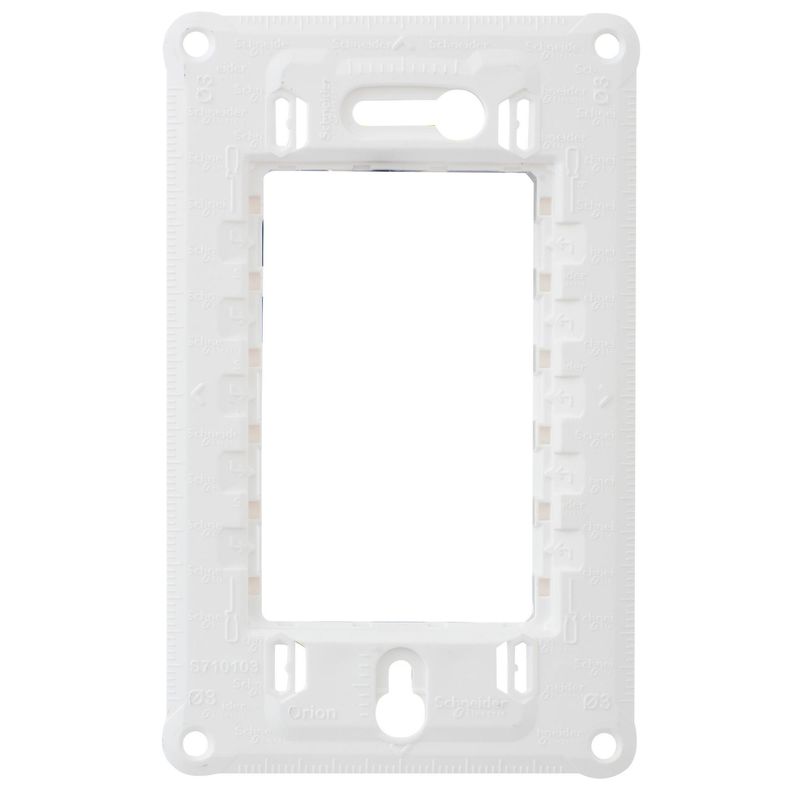 SCHNEIDER ELECTRIC - Placa modular  3 módulos con soporte - Blanco Orion