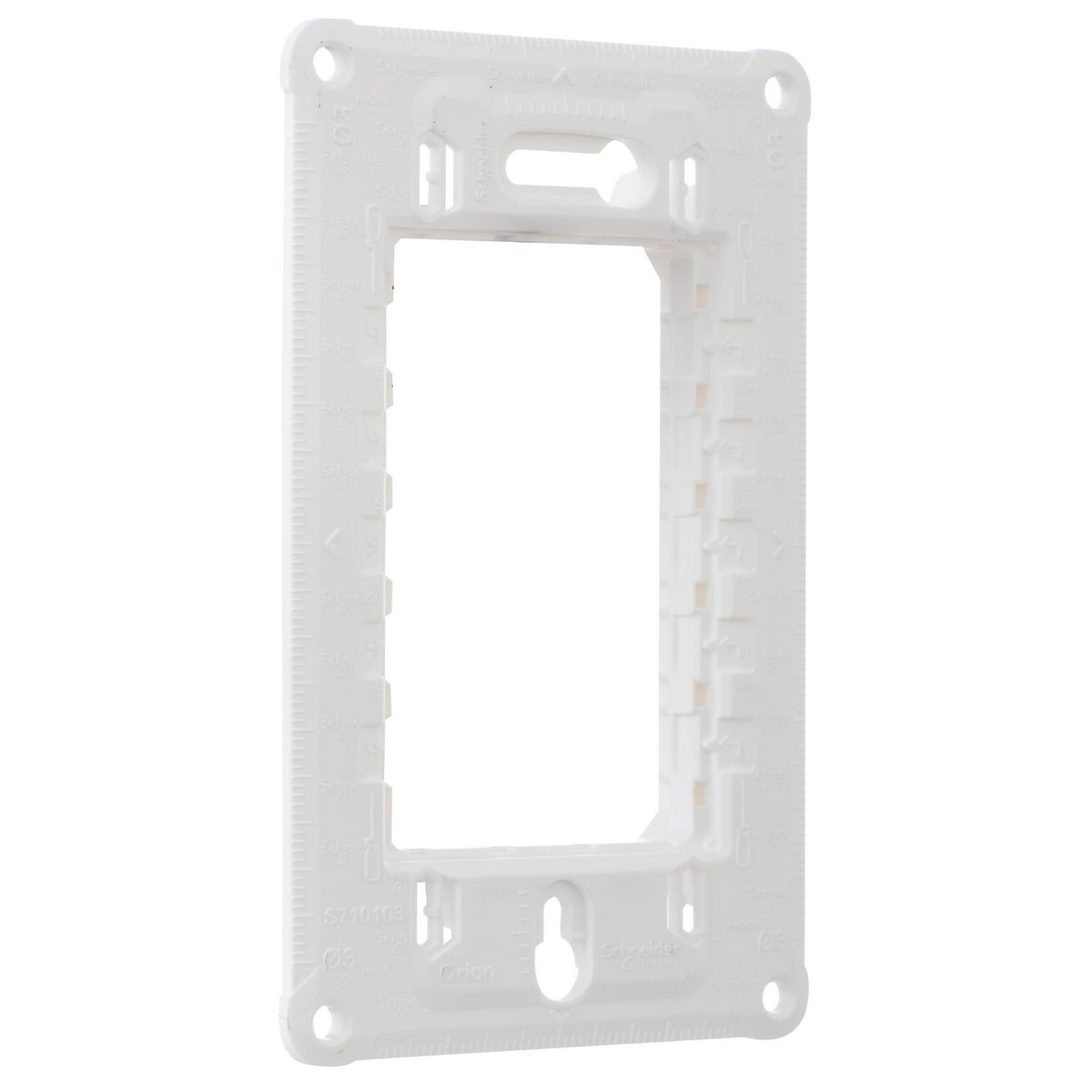SCHNEIDER ELECTRIC - Placa modular 3 módulos con soporte - Blanco Orion