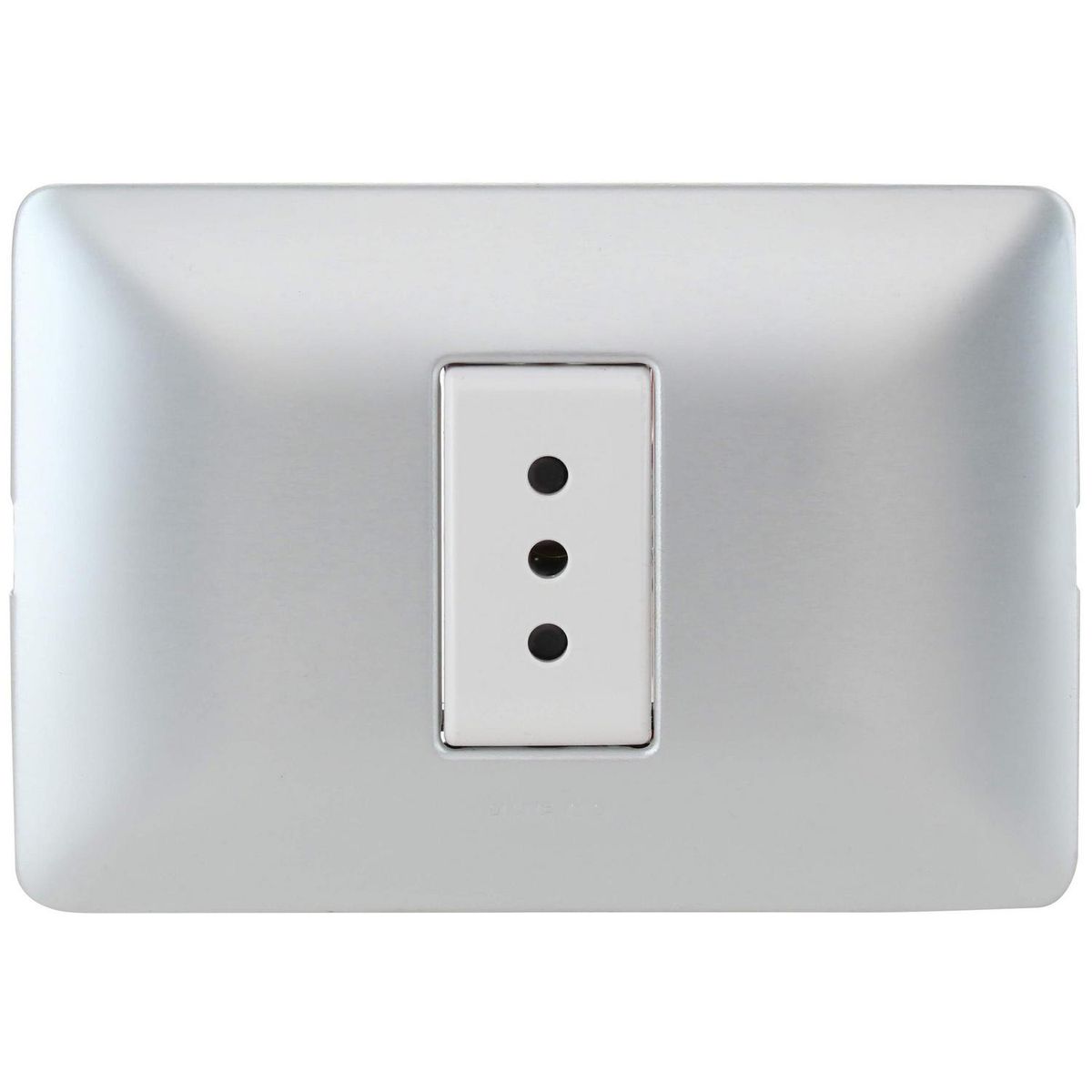 BTICINO - Tomacorriente Simple Armado 10A Aluminio