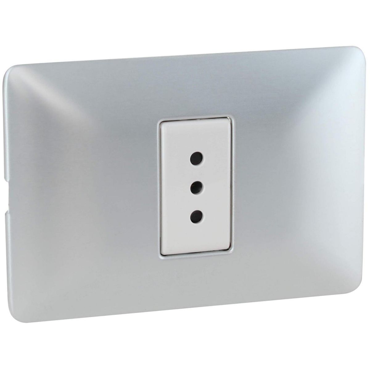 BTICINO - Tomacorriente Simple Armado 10A Aluminio