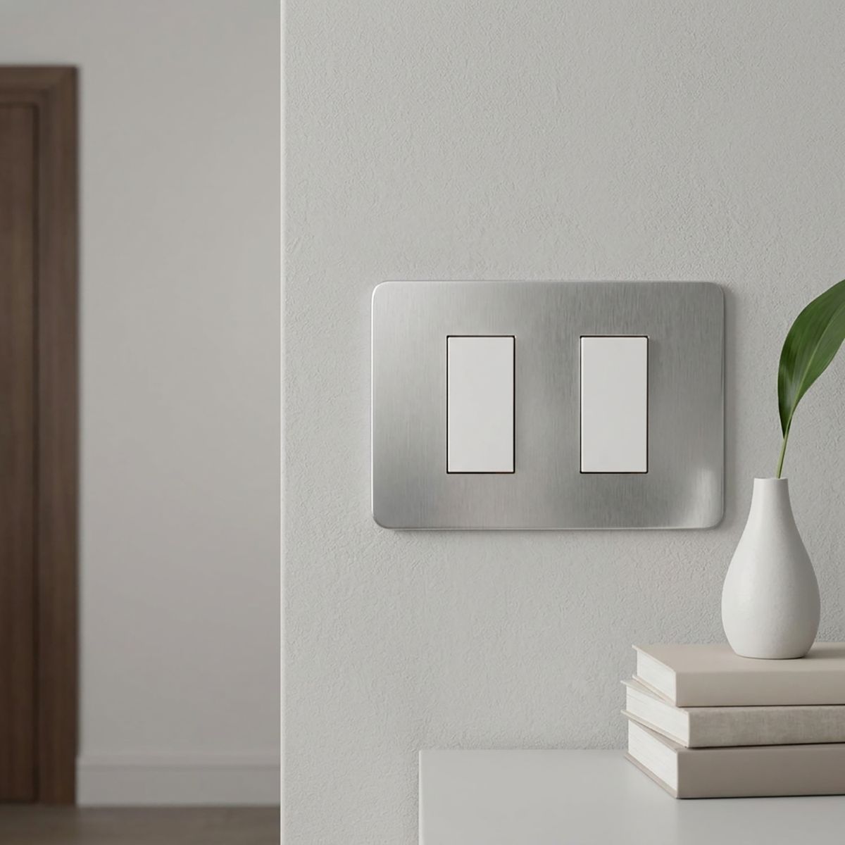 Interruptor doble 16 A Orion Gris claro, marca SCHNEIDER ELECTRIC - Foto 2