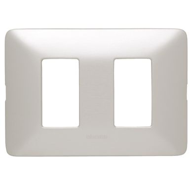 Placa 2 Mdulos 10A Aluminio