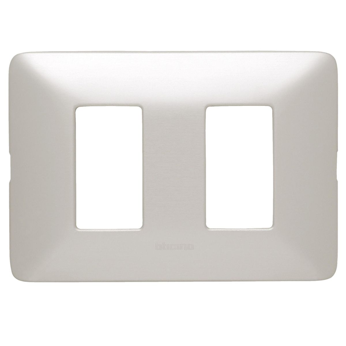 BTICINO - Placa 2 Módulos 10A Aluminio