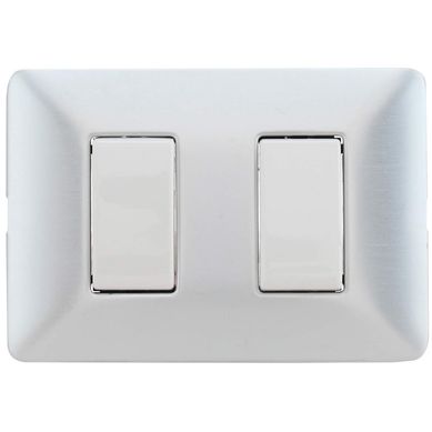 Interruptor Doble Armado (9/15) 10A Aluminio