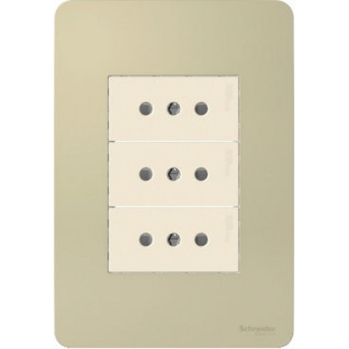 SCHNEIDER ELECTRIC - Tomacorriente triple 10 A horizon gold Orion