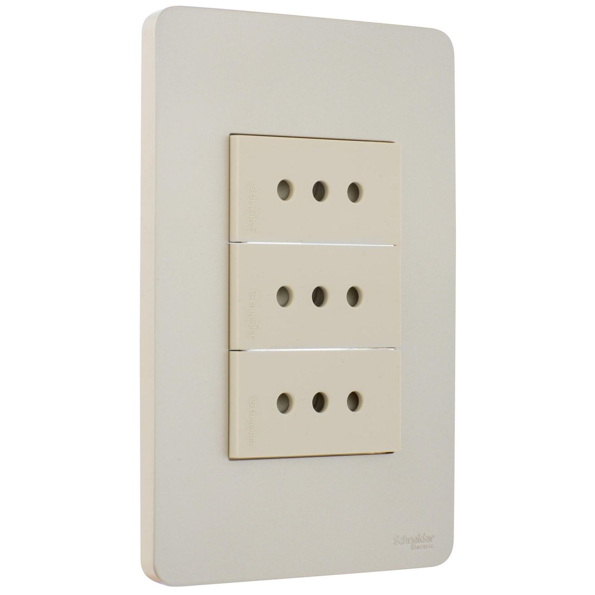 SCHNEIDER ELECTRIC - Tomacorriente triple 10 A horizon gold Orion