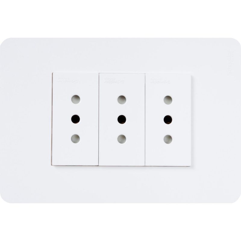 SCHNEIDER ELECTRIC - Tomacorriente triple 10 A Blanco Orion