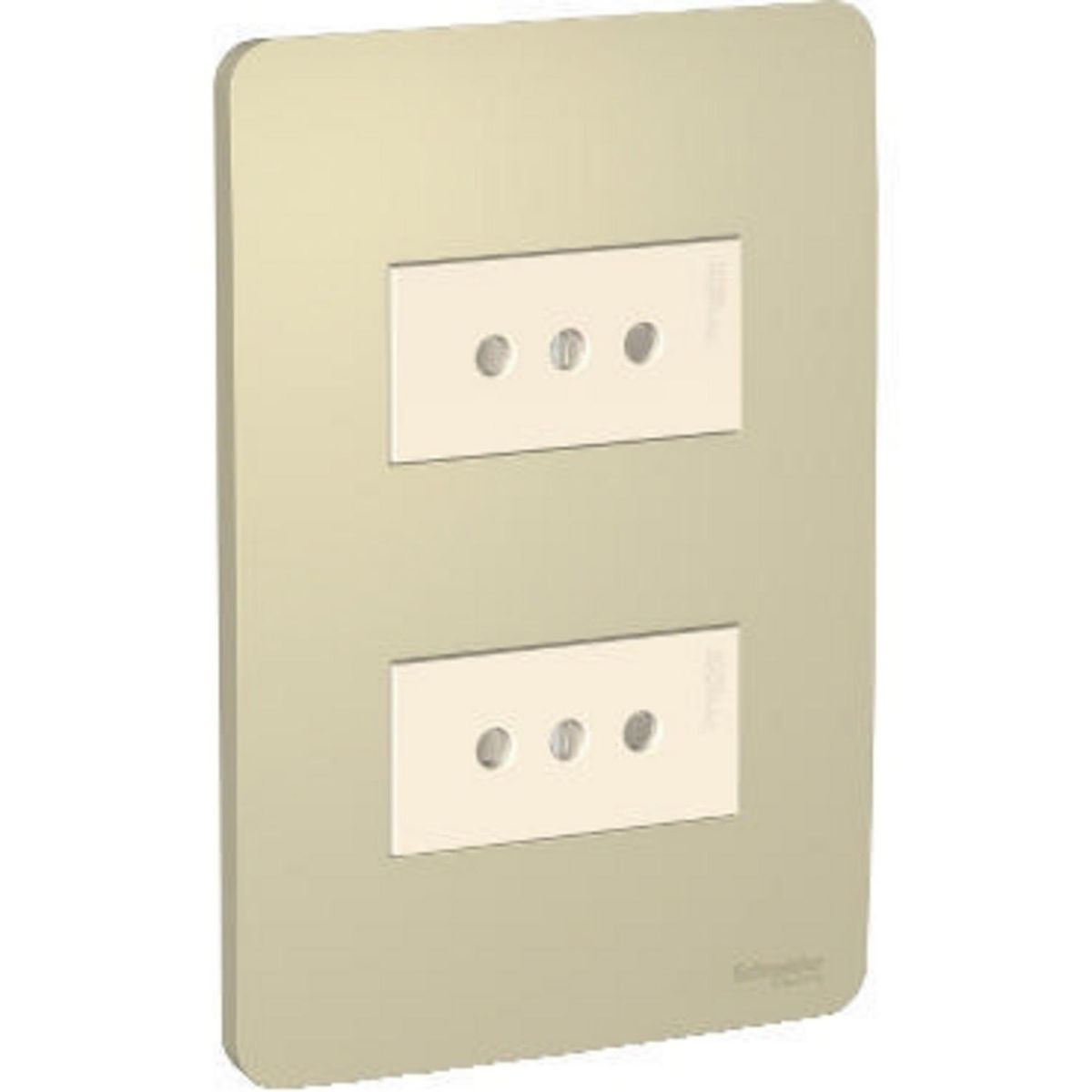 SCHNEIDER ELECTRIC - Tomacorriente Doble 10 A Dorado