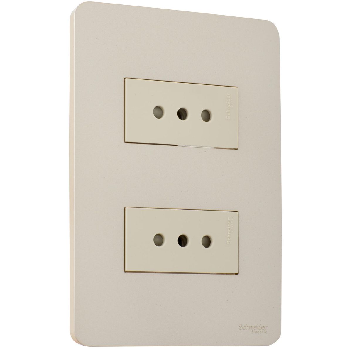 SCHNEIDER ELECTRIC - Tomacorriente Doble 10 A Dorado