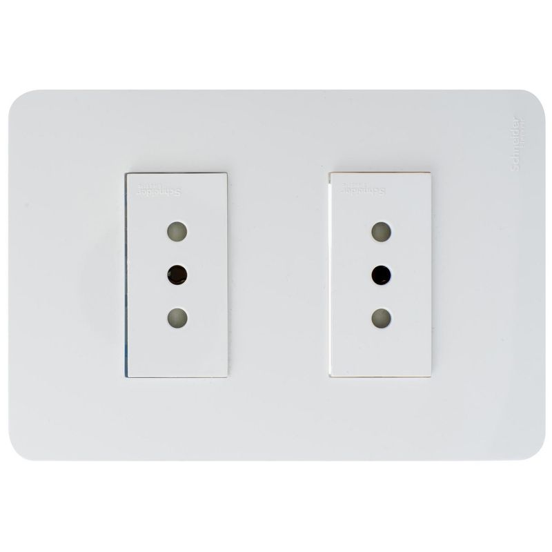 SCHNEIDER ELECTRIC - Tomacorriente doble 10 A Blanco Orion