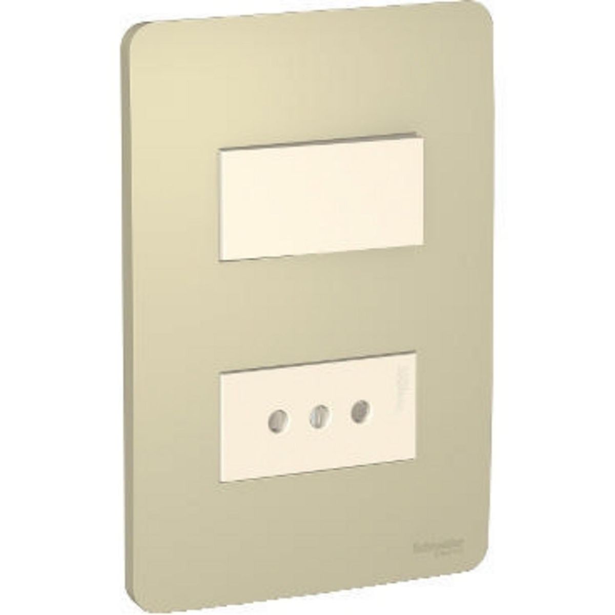 SCHNEIDER ELECTRIC - Interruptor 9/12 y tomacorriente 10 A horizon gold Orion