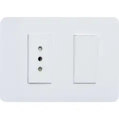 SCHNEIDER ELECTRIC - Interruptor 9/14 y tomacorriente 10 A Blanco Orion