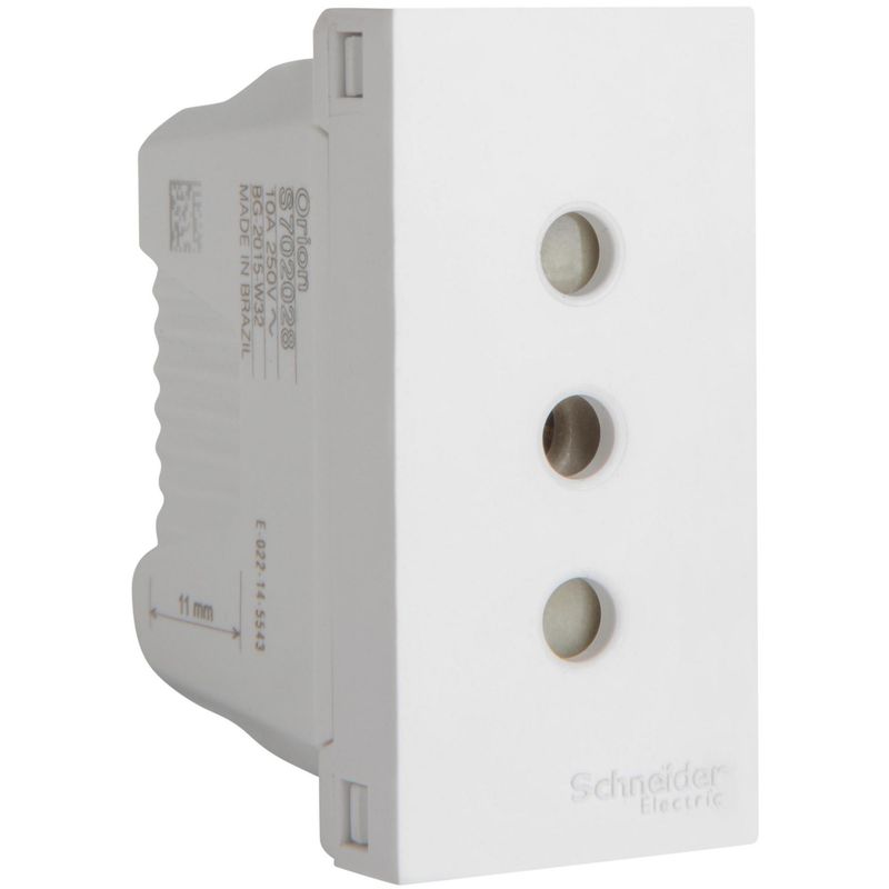 SCHNEIDER ELECTRIC - Módulo tomacorriente 2p+t 10 A Blanco Orion