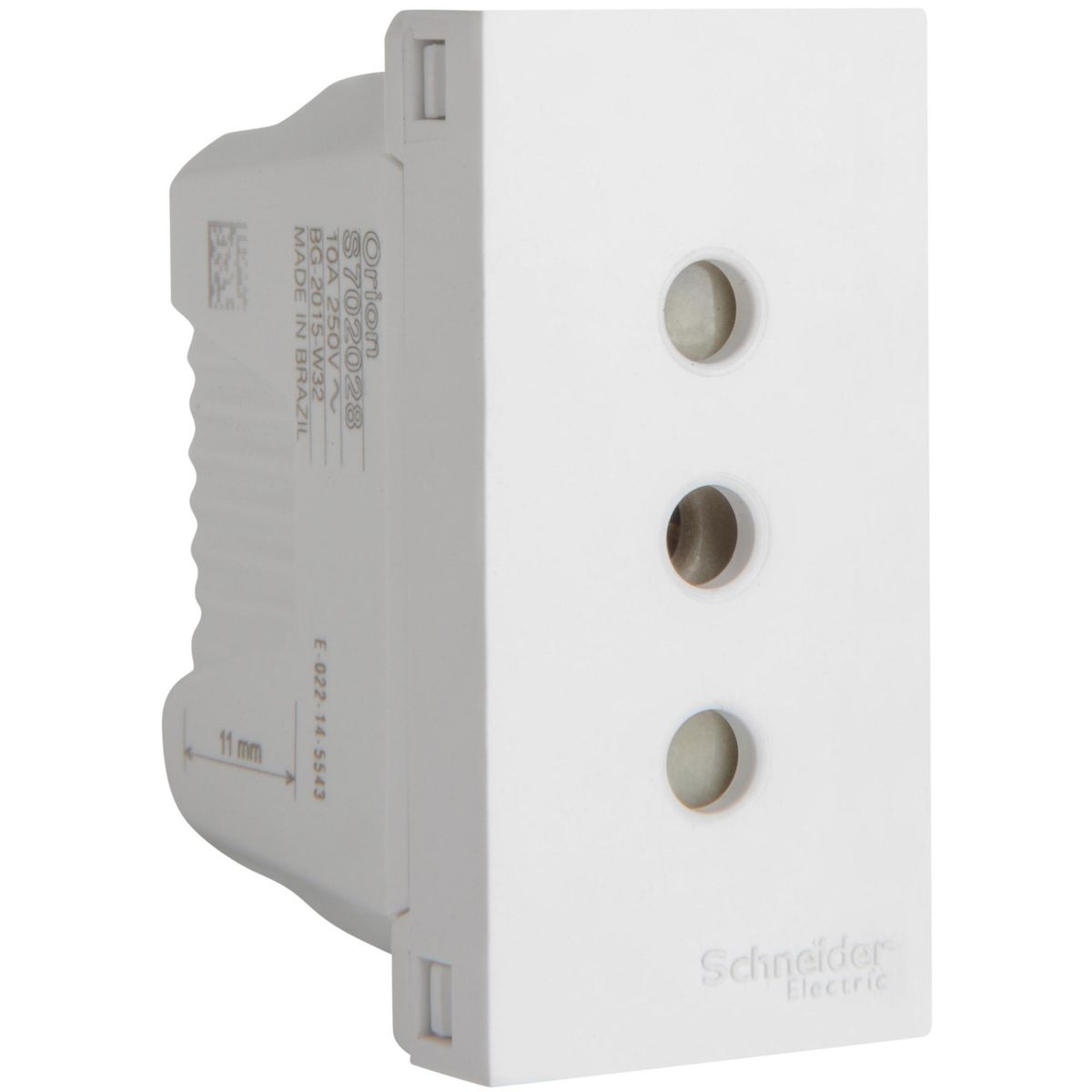 SCHNEIDER ELECTRIC - Módulo tomacorriente 2p+t 10 A Blanco Orion