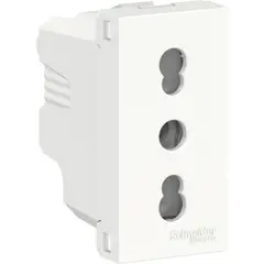 SCHNEIDER ELECTRIC - Módulo tomacorriente 2p+t 10 a 16 A Blanco Orion