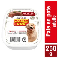 Alimento húmedo paté para perro adulto 250 gr carne