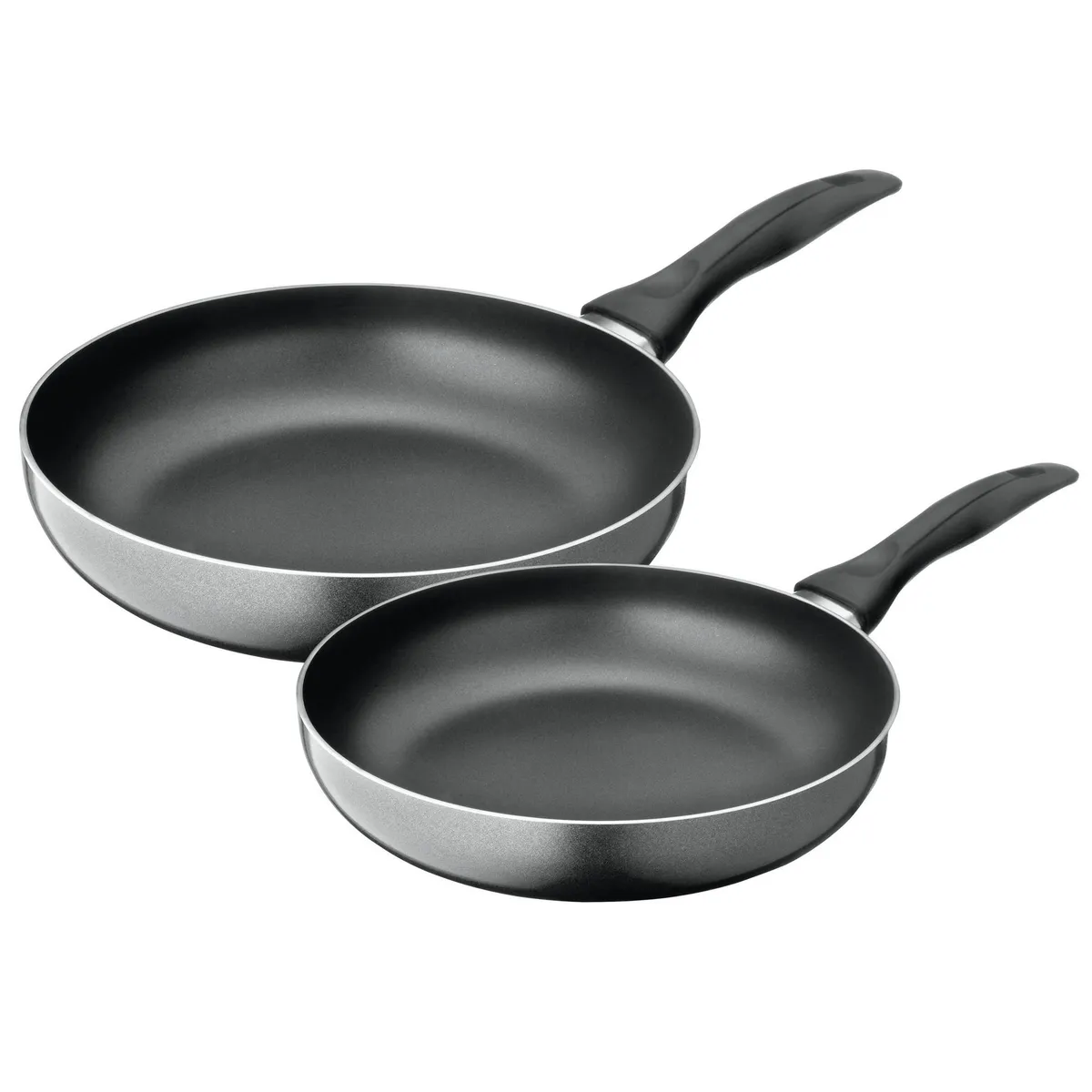 FANTUZZI - Set de 2 Sartenes Antiadherentes 24 cm Aluminio Negro