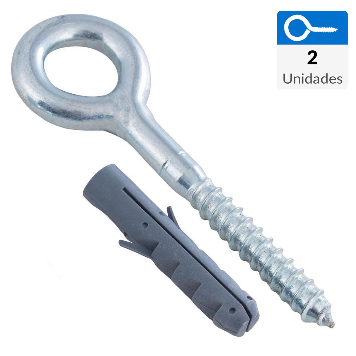 DIMAFI - Cáncamo con tarugo 12x100 mm 2 unidades