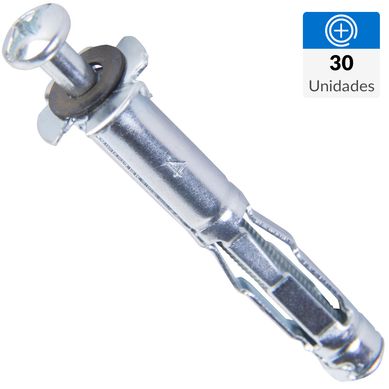 Anclaje para pared hueca 8 mm 30 unidades