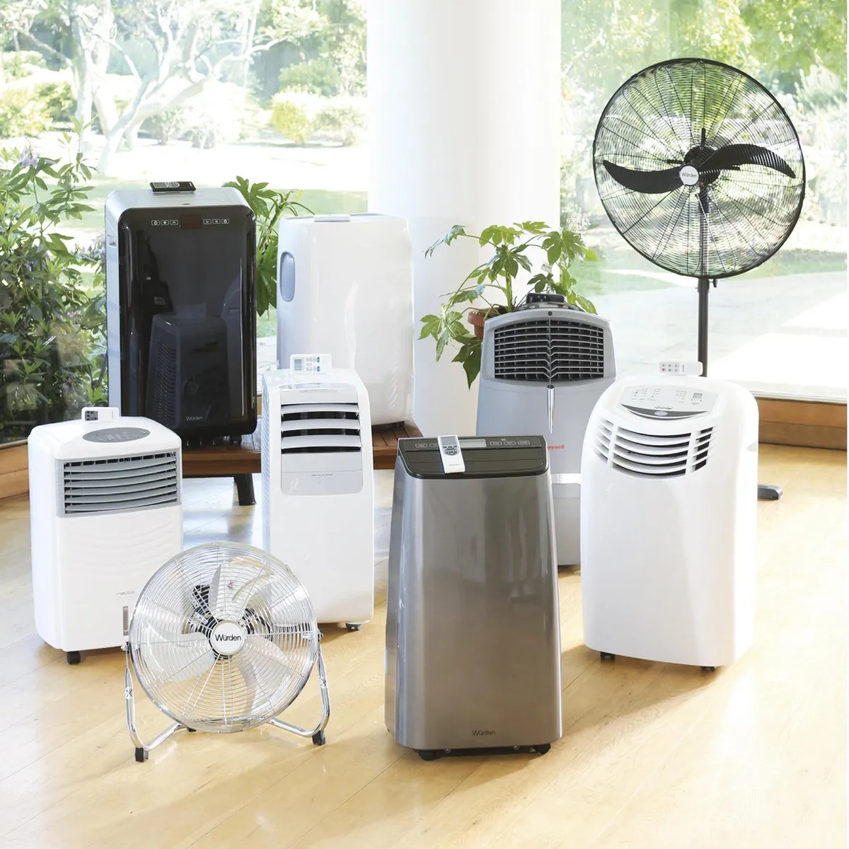 WURDEN - Ventilador pedestal 30" industrial gris