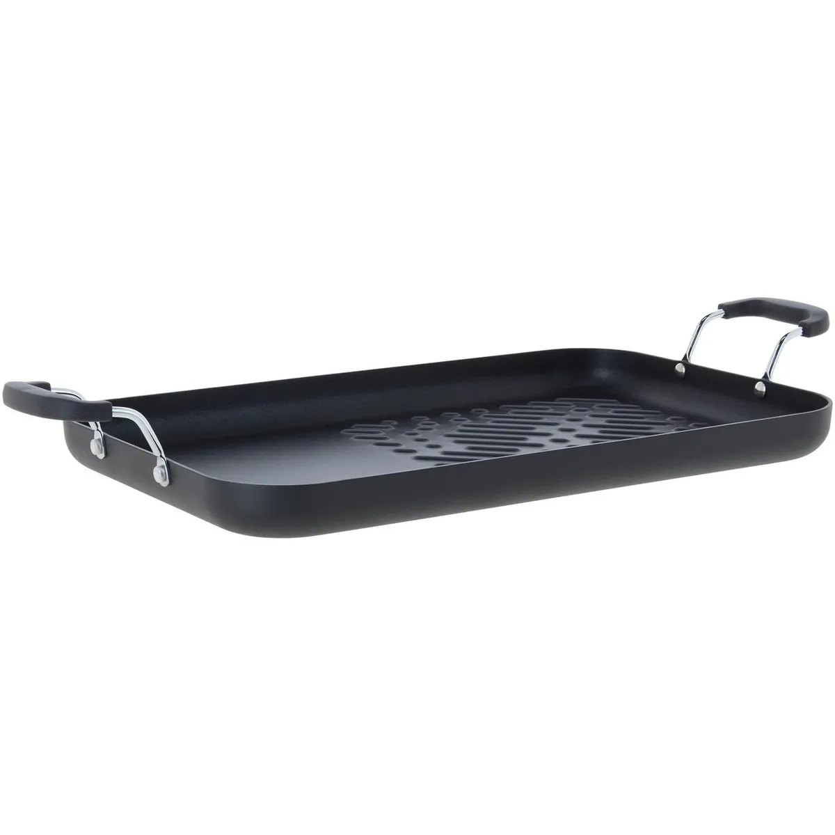 ILKO - Plancha Doble Aluminio Negro