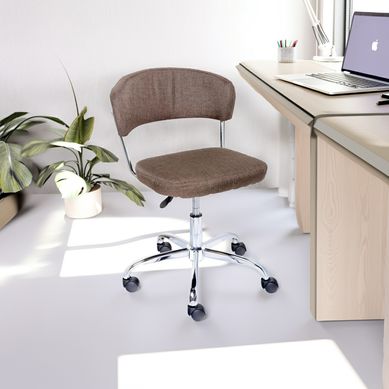 Silla PC Clsica Liza 81x53x55 cm Chocolate