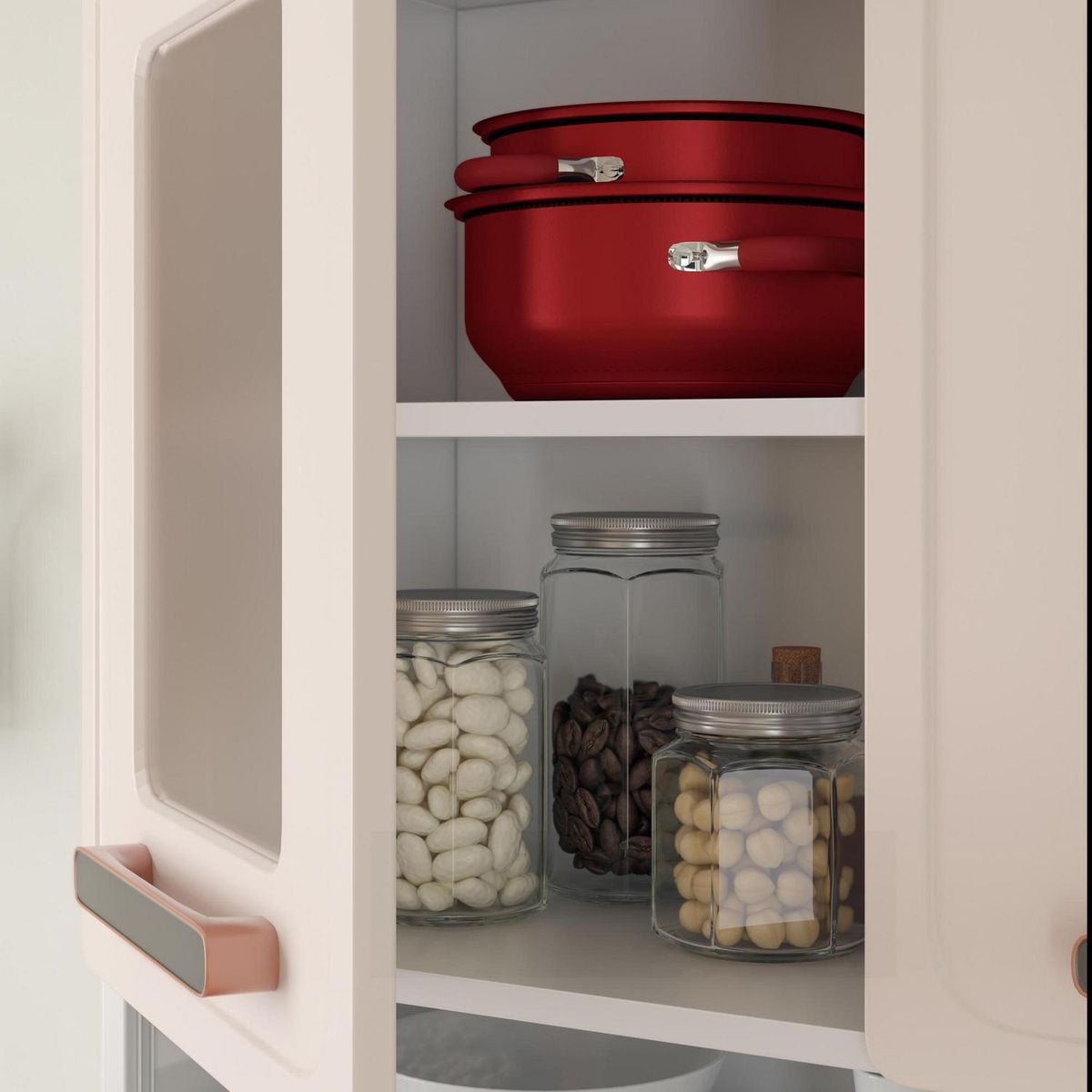 MARMICOC - Batería de Cocina 9 Piezas Acero inoxidable Slide Rojo