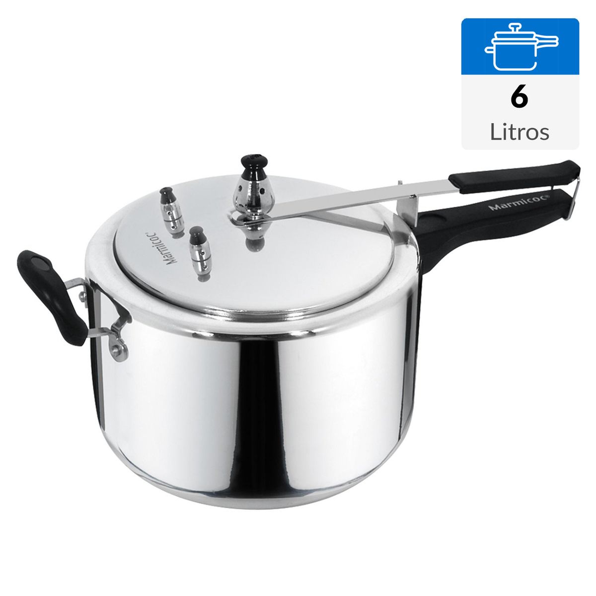 MARMICOC - Olla a Presión 6 Litros Aluminio Express Matic