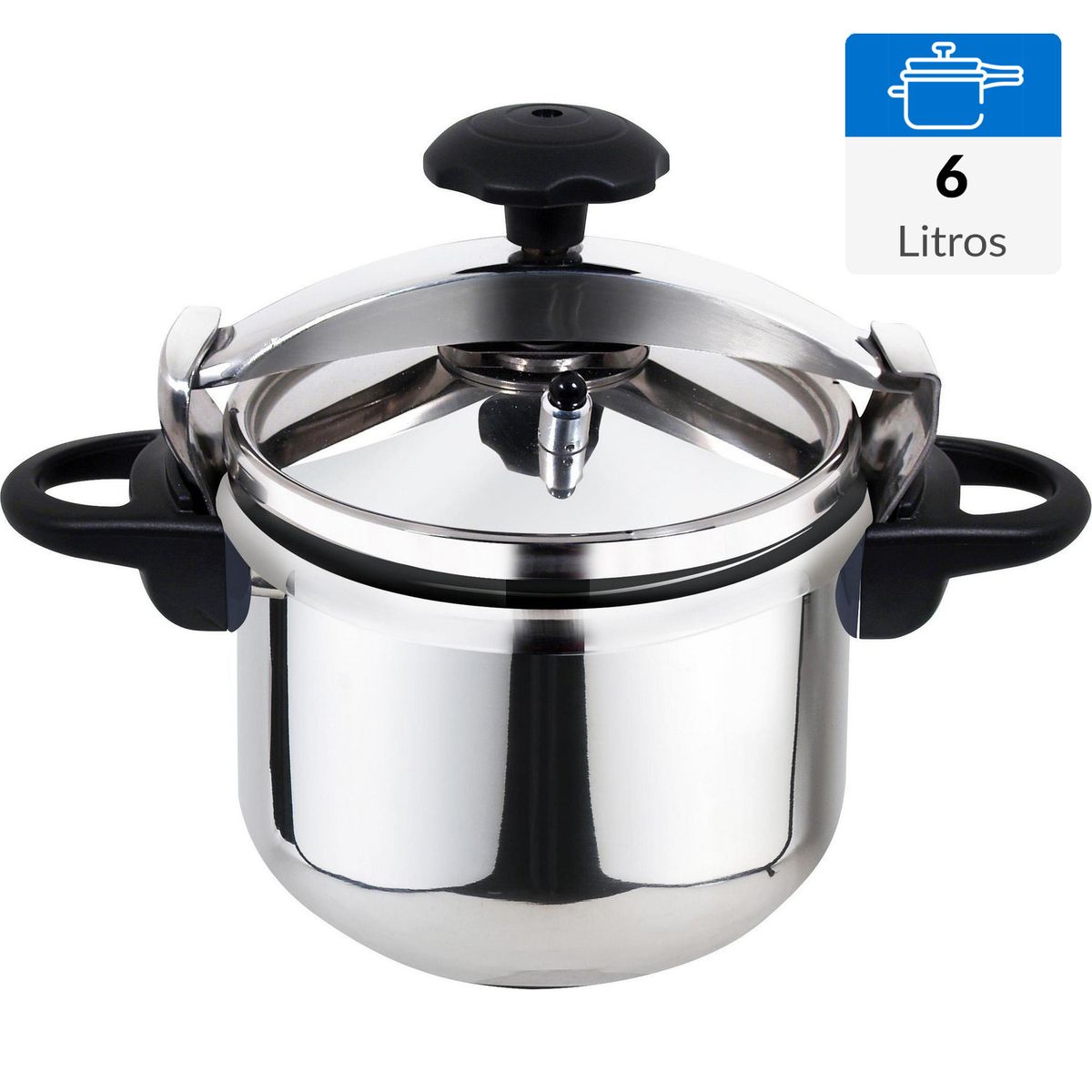 MARMICOC - Olla a presión 6 Litros Acero inoxidable Clásico