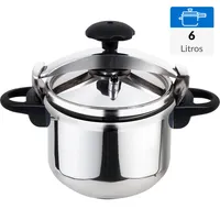 Olla a presión 6 Litros Acero inoxidable Clásico
